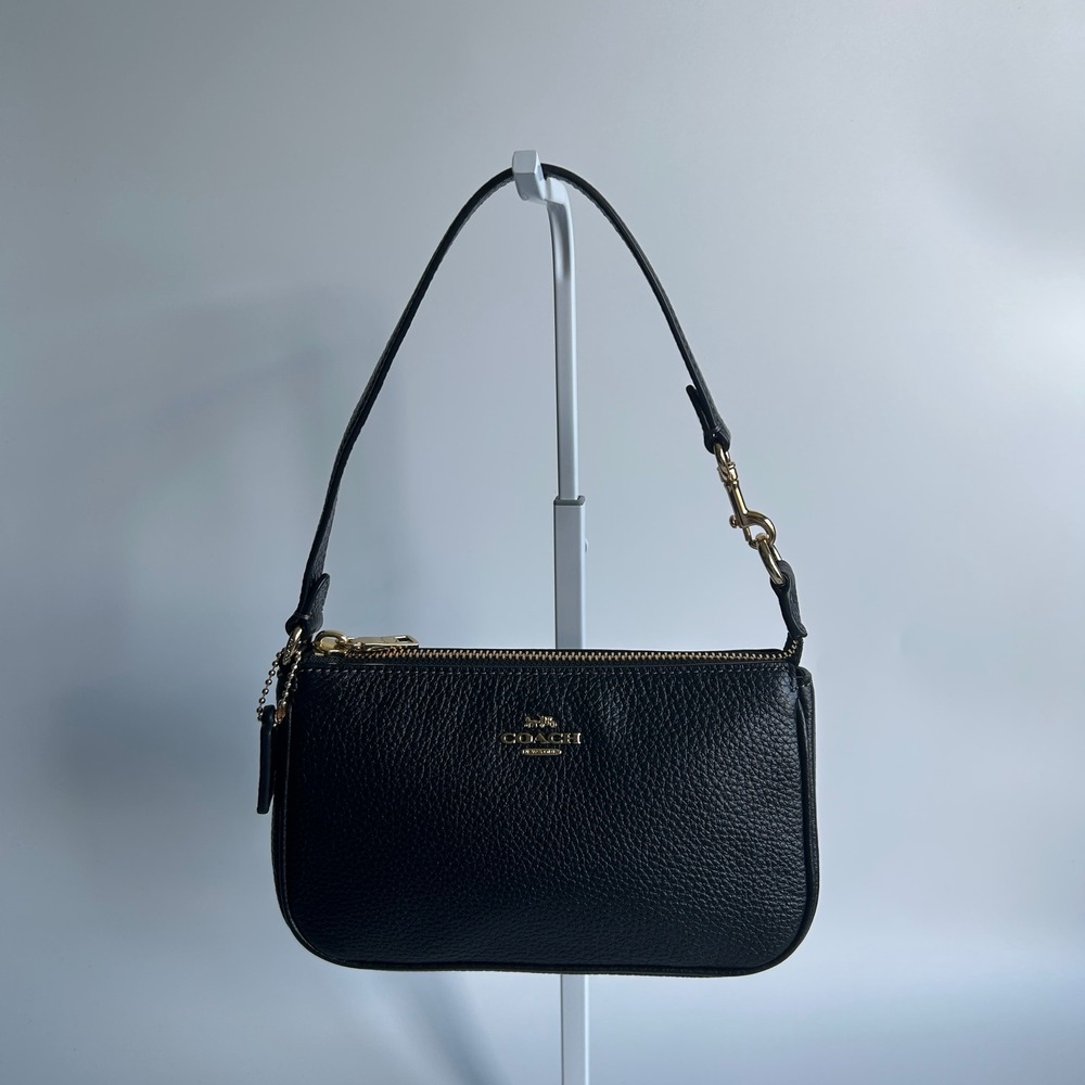 Coach Nolita 19 Black Pebble Leather Shoulder Bag CBQ88